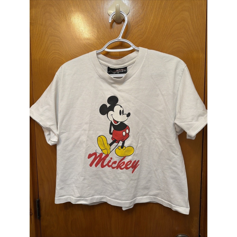 Vtg 90s Disney Originals Mickey Mouse T-Shirt Single Stitch Made USA Dble Sided